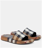 Burberry - Checked cotton slides