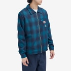 Deva States Men's Cobweb Flannel Overshirt in Blue
