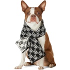 We11done SSENSE Exclusive Black and White Jacquard WD1 Logo Scarf