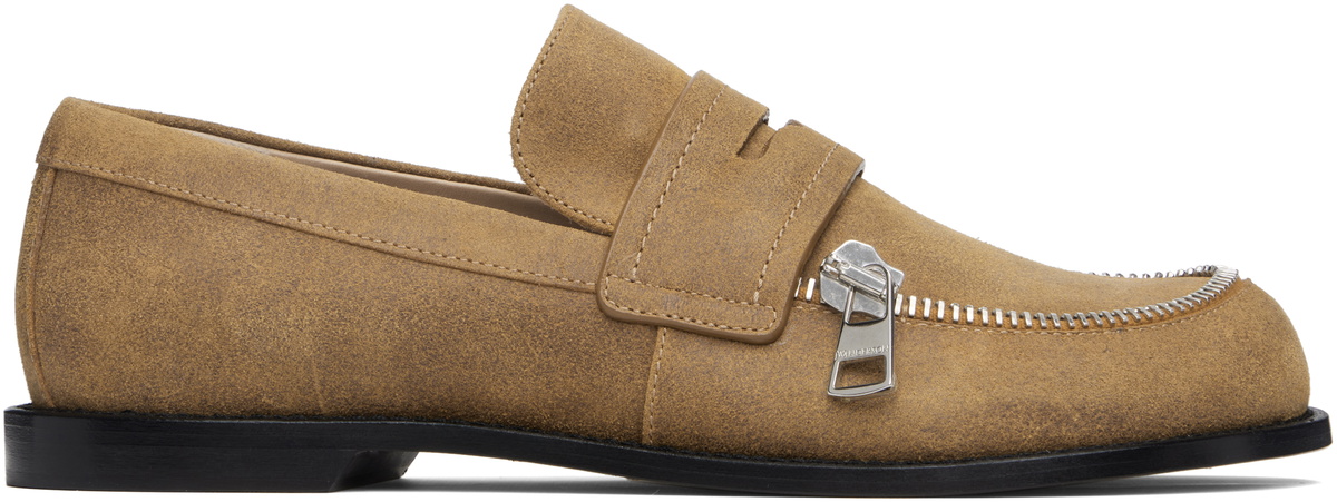 JW Anderson Tan Biker Moccasin Loafers