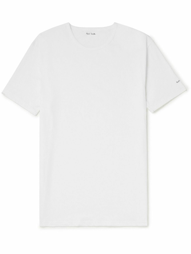 Photo: Paul Smith - Five-Pack Logo-Print Cotton-Jersey T-Shirts - White