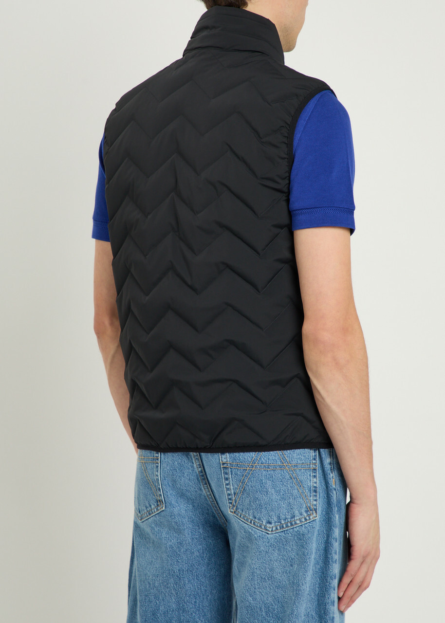 Emporio Armani Water-repellent Padded Stretch-nylon Gilet Black