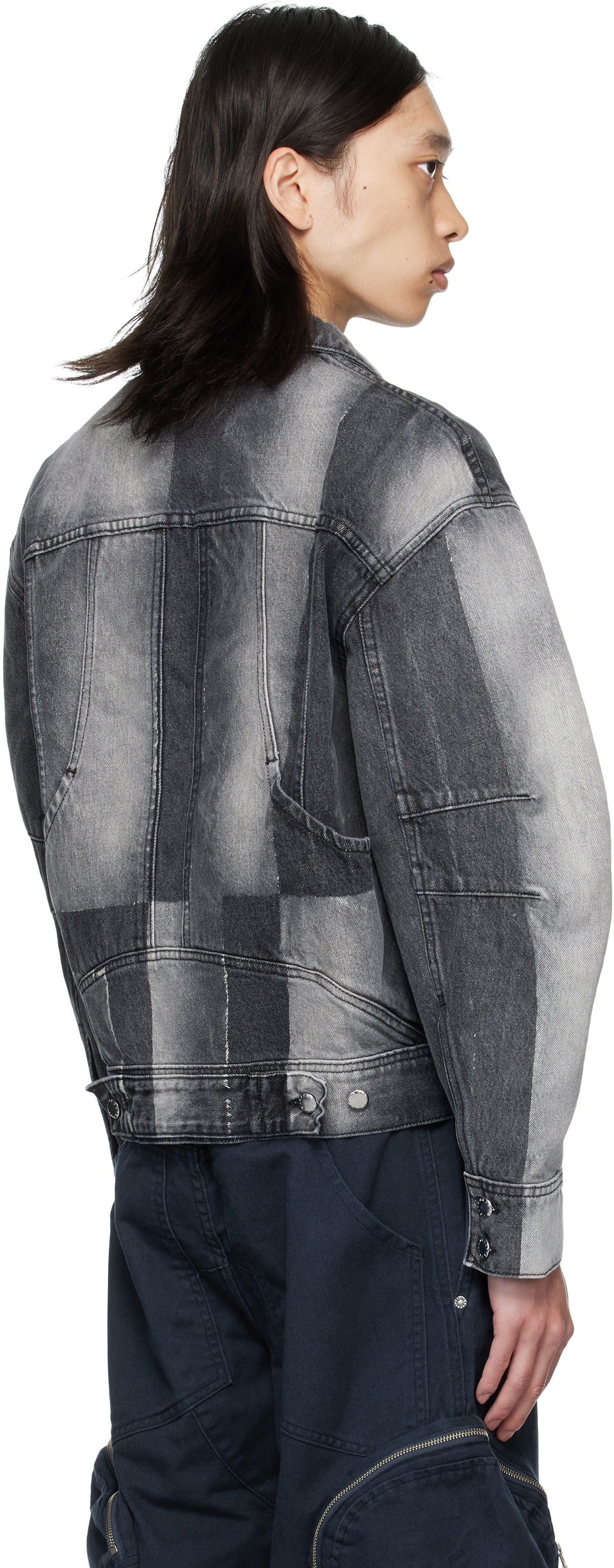 Eckhaus Latta Gray 'El Jacket Redux' Denim Jacket