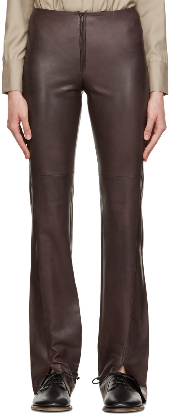 Photo: Gabriela Coll Garments Brown No.176 Leather Pants