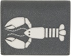 Thom Browne Gray Lobster Icon Card Holder