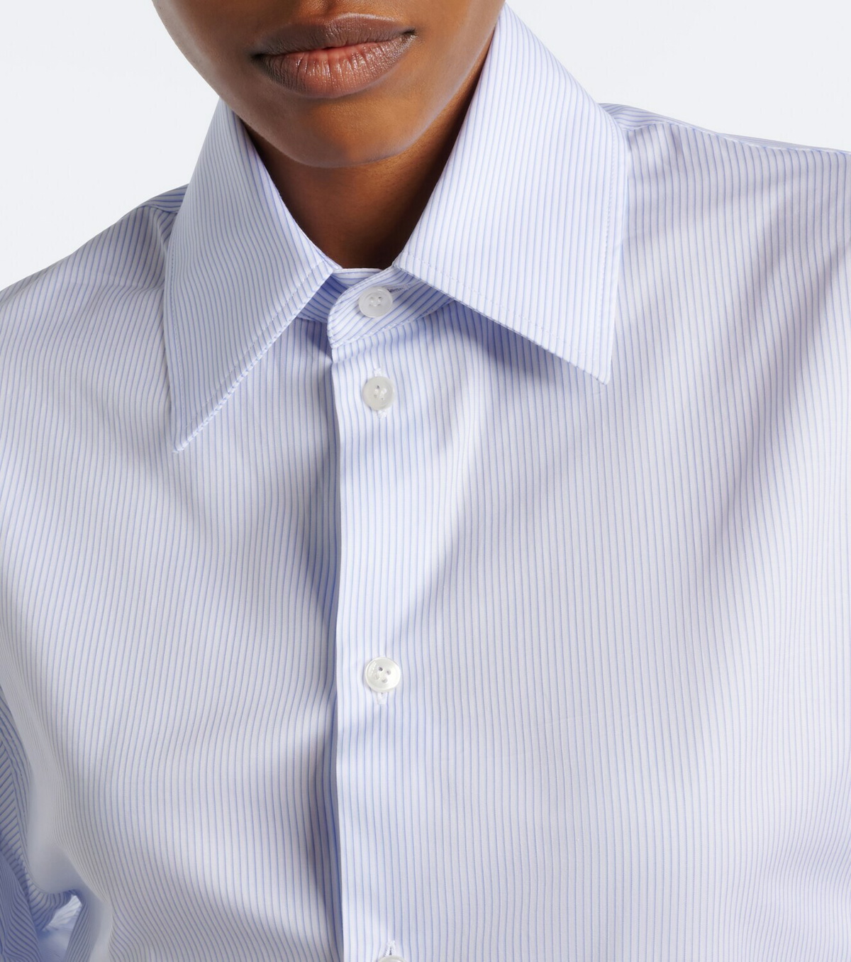Saint Laurent Cassandre pinstripe cotton shirt