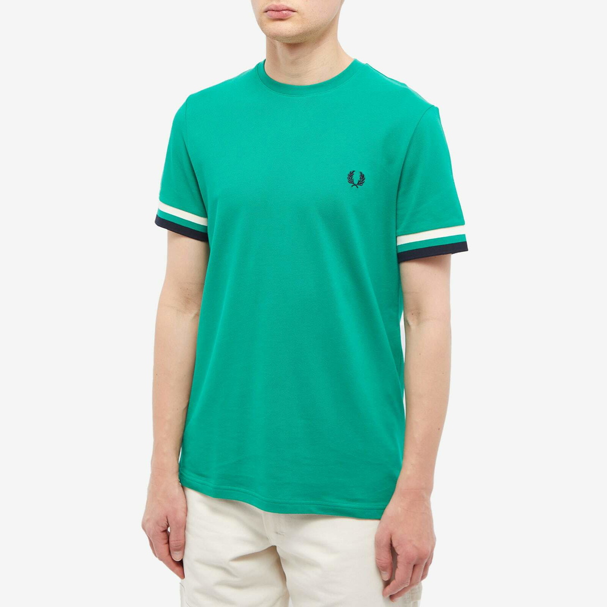 Fred Perry Authentic Men's Bold Tipped T-shirt In Fred Perry Green Fred 