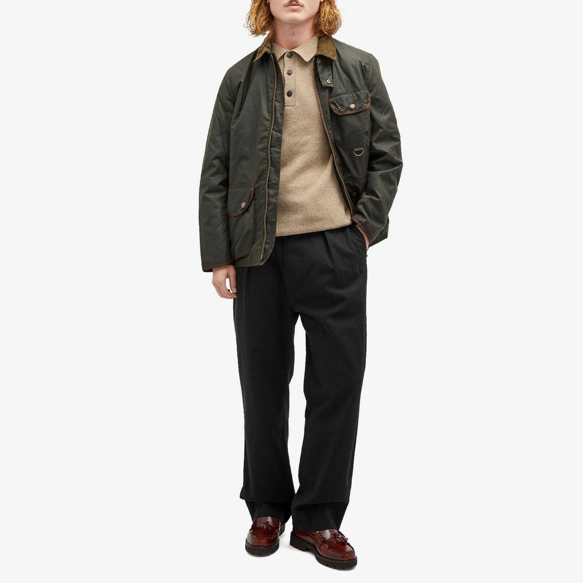 Barbour Men's Angler Wax Jacket in Fern Barbour