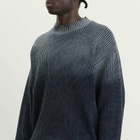 Bound Men's Spray Wash Cropped Knit Jumper in Midnight Blue