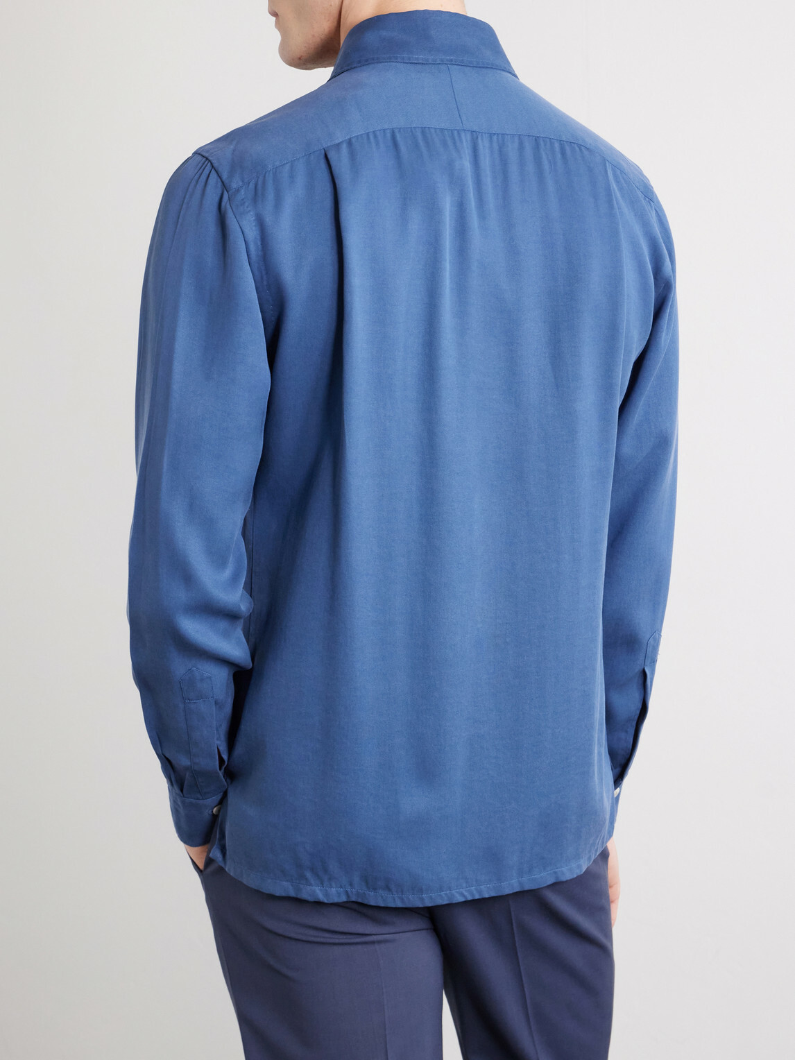 J. Mueser - TENCEL™ Lyocell-Twill Shirt - Blue