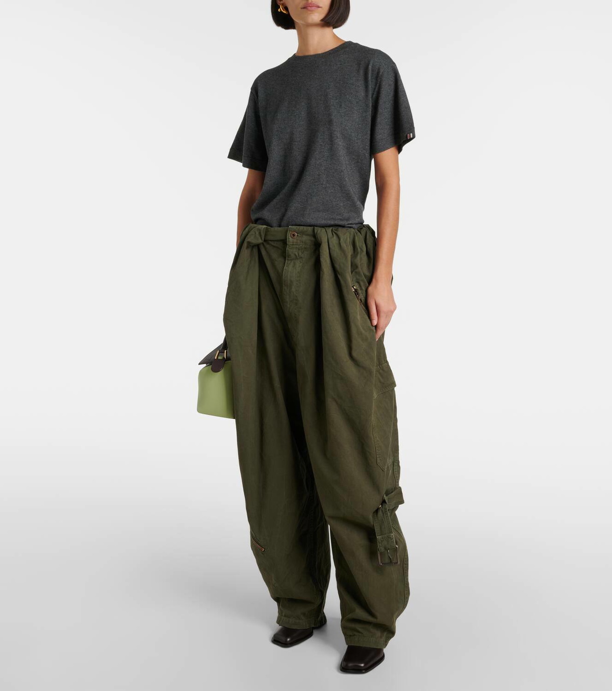 【Extreme Cashmere】 N°414 NickウールアンドカシミヤTシャツ extreme cashmere(エクストリームカシミヤ)】 KID CREWNECK
