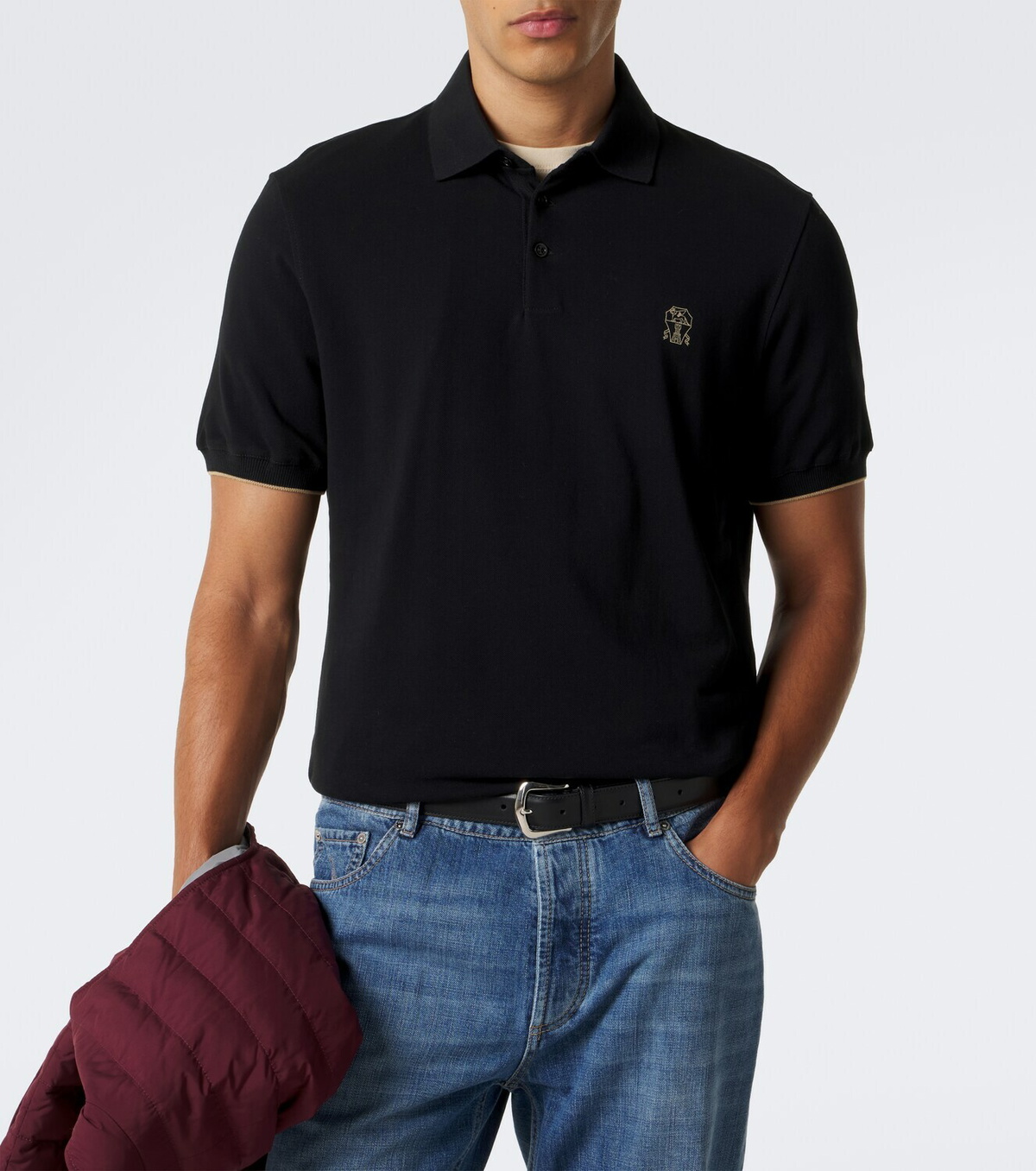 Brunello Cucinelli Cotton piqué polo shirt