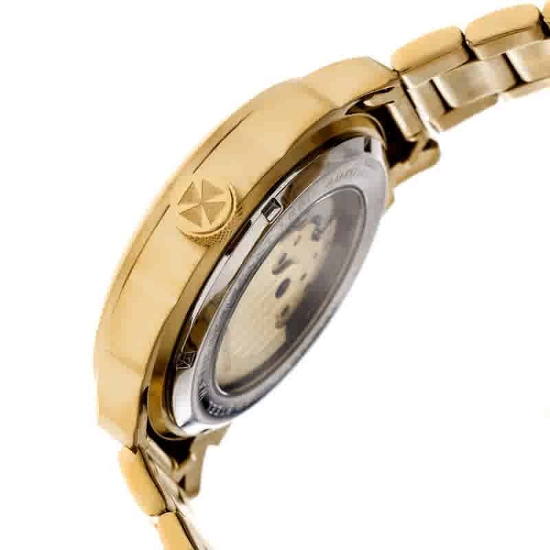 Heritor Helmsley White Dial Rose Yellow-Tone Steel Automatic Mens Watch ...