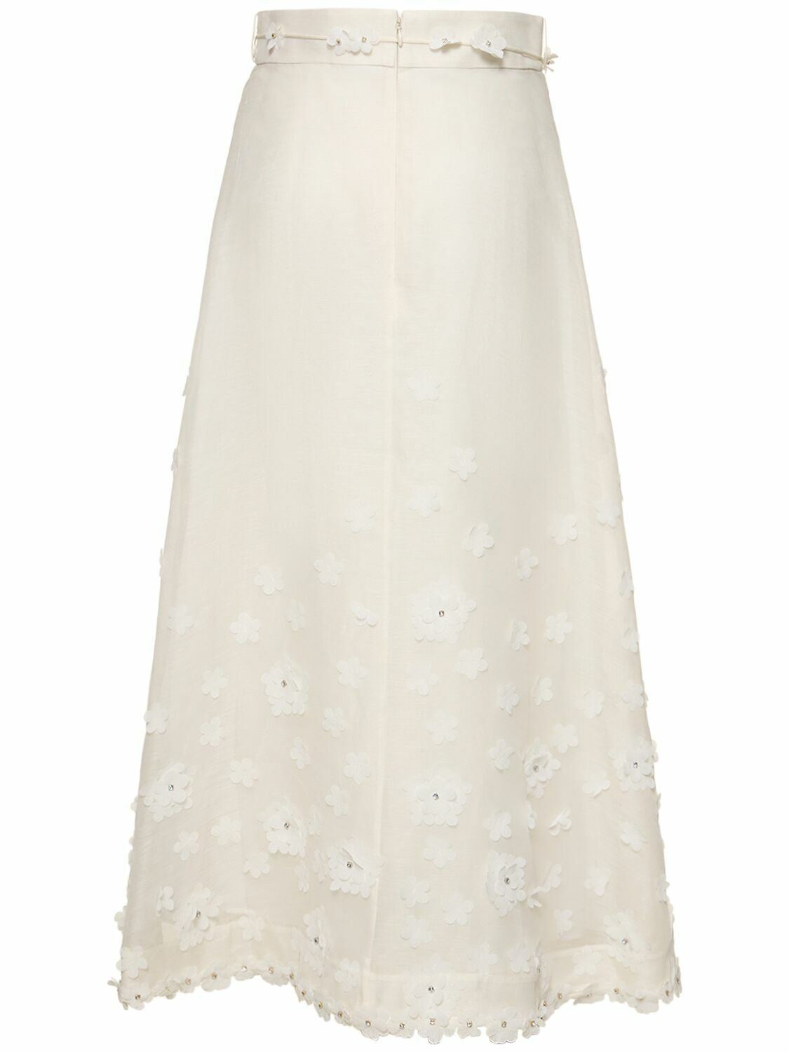 スカート Zimmermann Cappuccino organza Dawning skirt ZIMMERMANN Illustration Printed Organza Midi Skirt Zimmermann