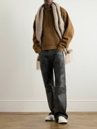 Acne Studios - 2021 Sanding Straight-Leg Panelled Distressed Leather Trousers - Black