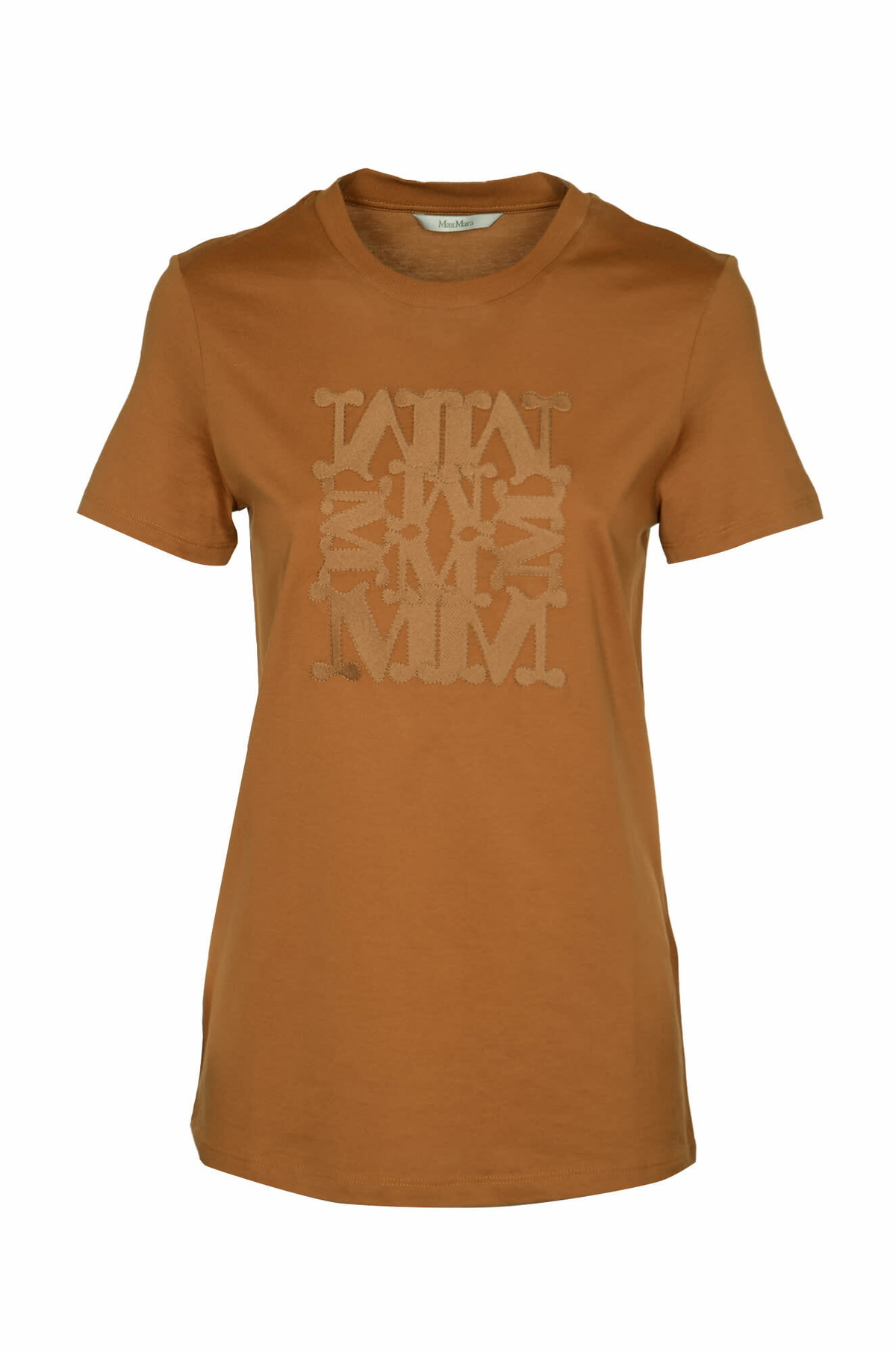 Max Mara Women's Striped T-shirt with Dog Print in Vanilla Max Mara Women's Striped T-shirt with Dog Print in Vanilla