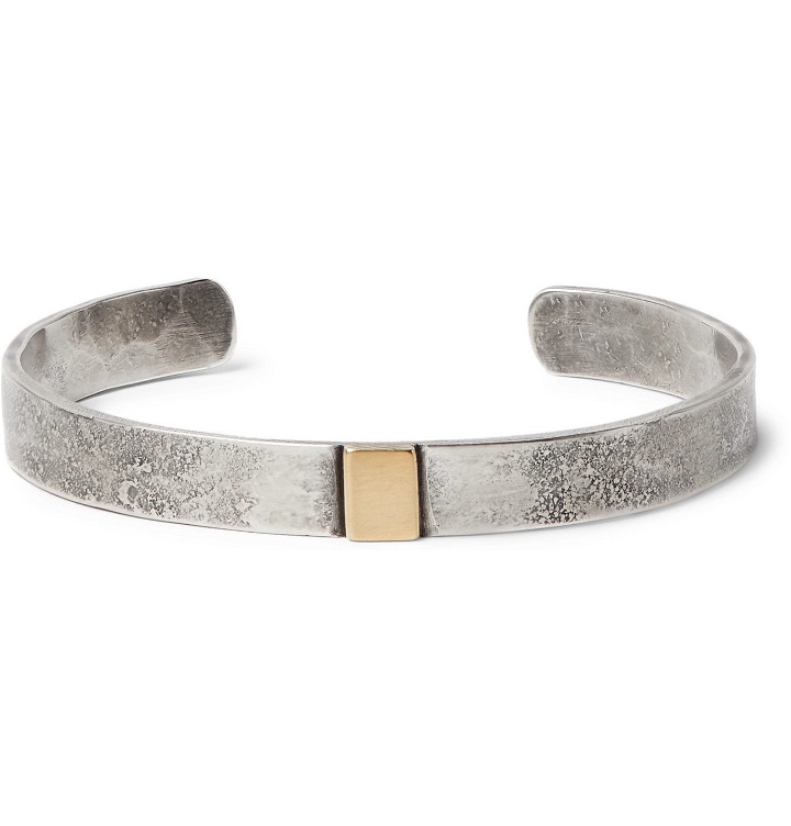 Photo: Peyote Bird - Burnished Sterling Silver and Gold-Tone Cuff - Silver