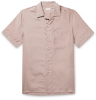 Brioni - Camp-Collar Silk Shirt - Pink