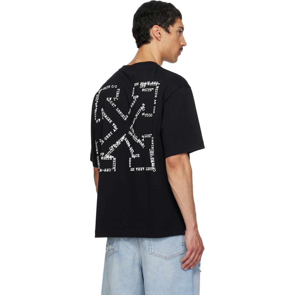 Off-White Black Type Machine Arrow Skate T-shirt
