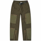 Gramicci Men's Back Satin Parachute Pants in Olive