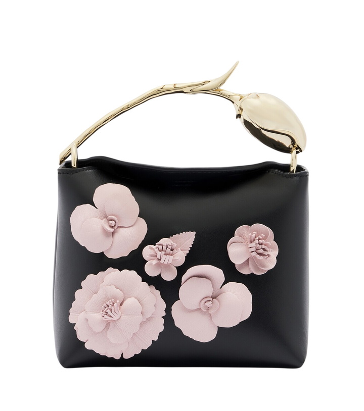 Photo: Erdem Bloom Mini appliqué leather top-handle bag