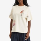 Story mfg. Women's Grateful T-Shirt in Ecru Earth Trip Spiral