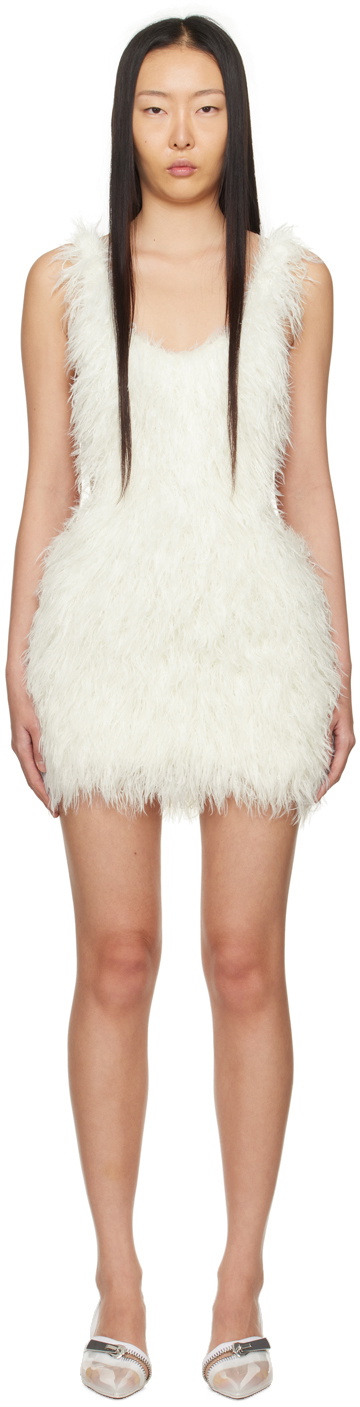 Coperni White Fluffy Minidress Coperni