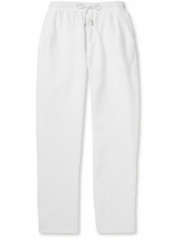 Photo: Vilebrequin - Pacha Straight-Leg Linen Drawstring Trousers - White