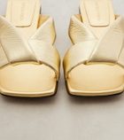 Bottega Veneta Riva metallic leather mules