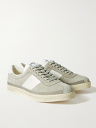 TOM FORD - Bannister Leather-Trimmed Suede Sneakers - Gray