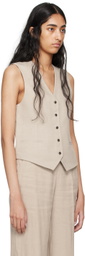 ANINE BING Beige Lena Vest