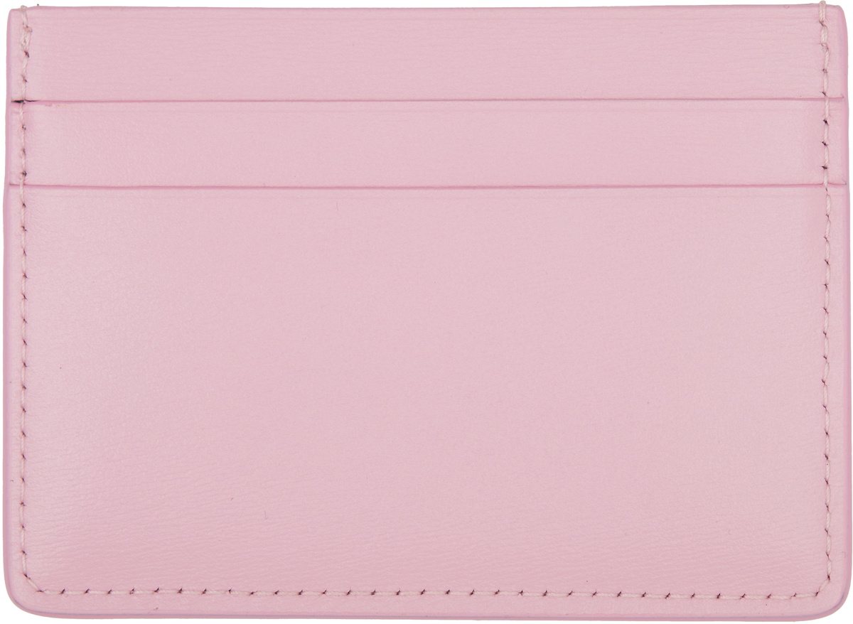 Jil Sander Pink Leather Card Holder