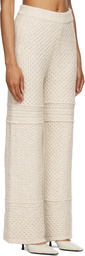 Nanushka Beige Cable Knit Fina Lounge Pants