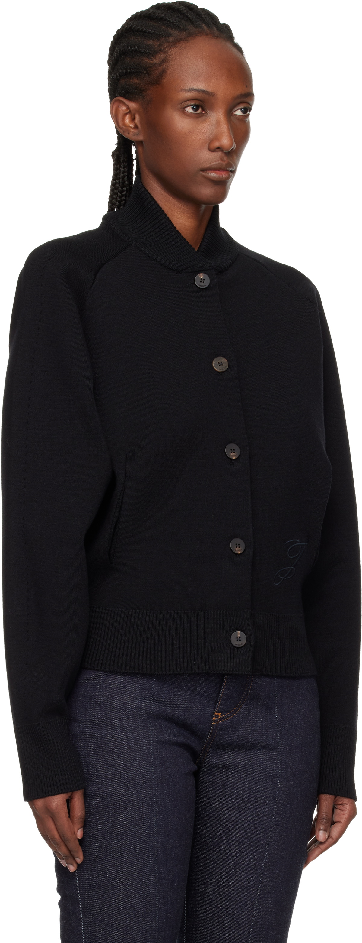 JACQUEMUS Black 'The Lavande' Cardigan Sweater