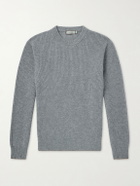 Canali - Ribbed Wool and Cashmere-Blend Sweater - Gray