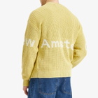 New Amsterdam Surf Association Men's Logo Crew Knit Sweater in Apple Green