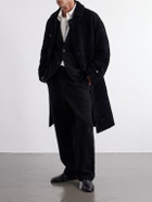 Blue Blue Japan - Balmacaan Flocked Wool-Blend Loop-Yarn Coat - Blue