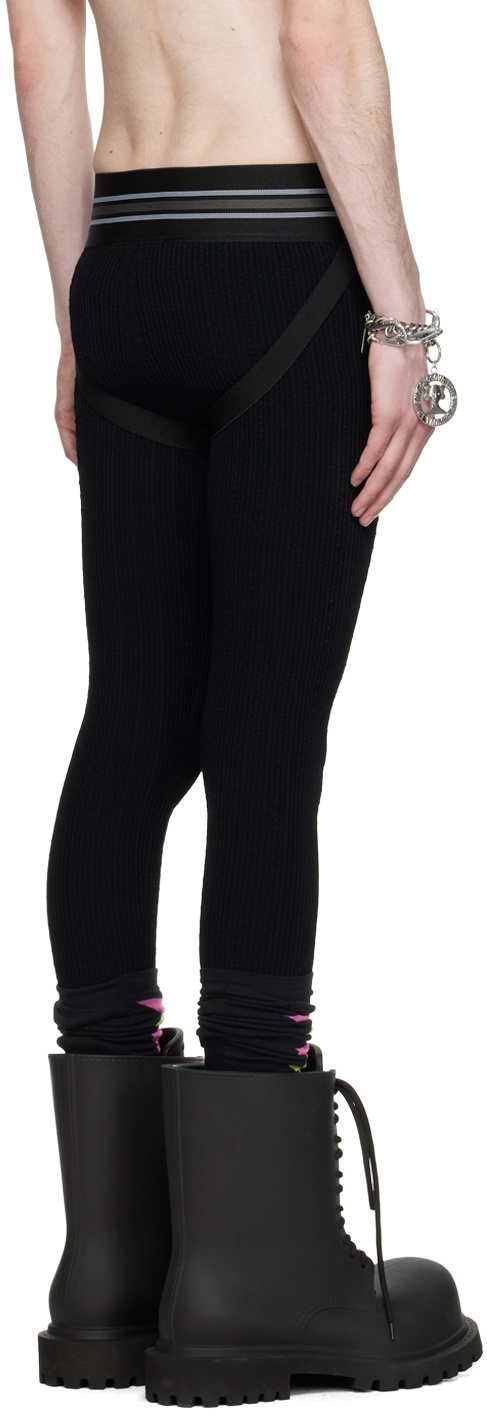 Walter Van Beirendonck Black Jock Strap Sweatpants