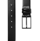 Hugo Boss - 3.5cm Black Carmello Leather Belt - Men - Black