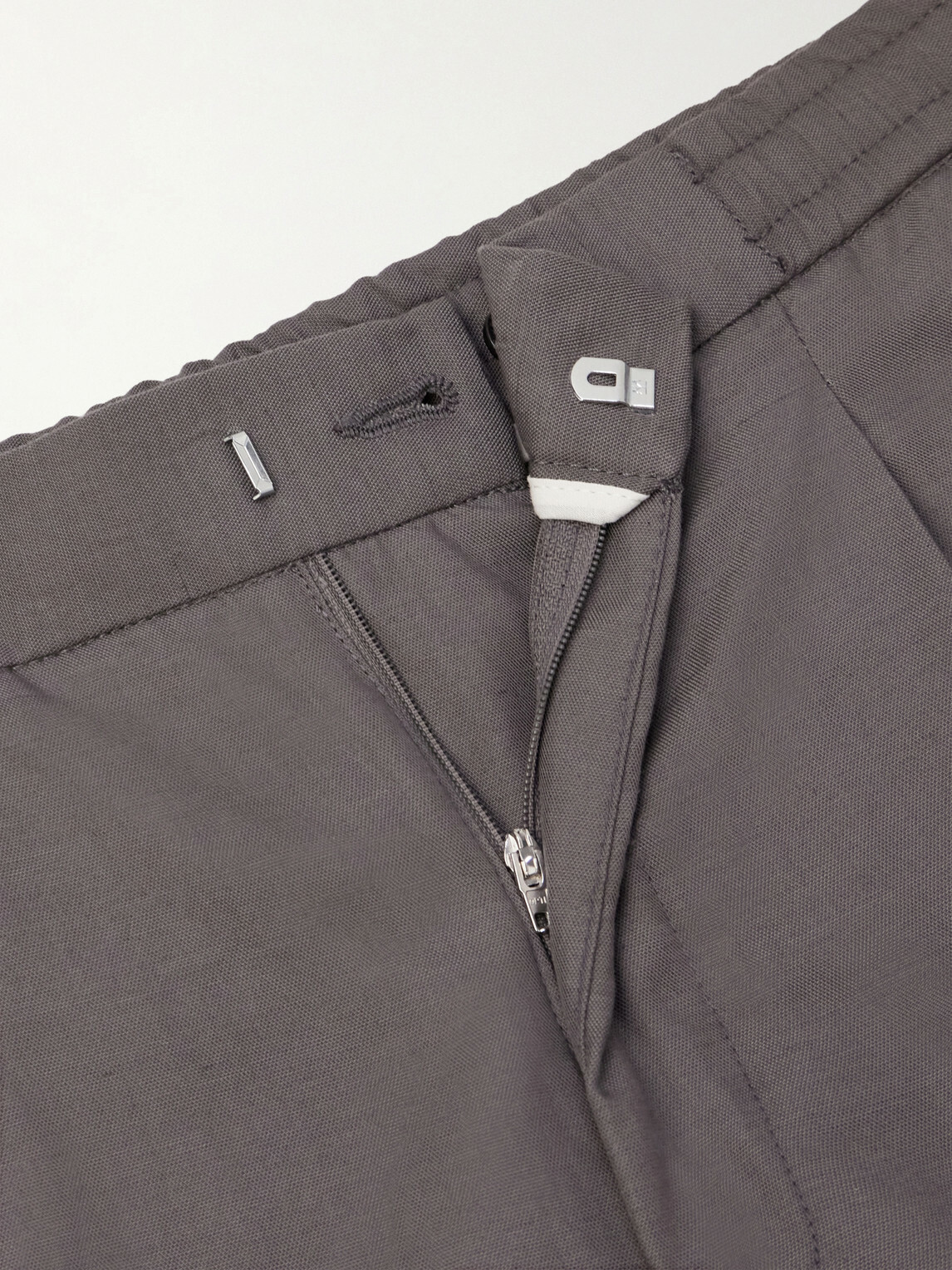 Officine Générale - Drew Tapered Pleated Lyocell, Linen and Cotton-Blend Trousers - Gray