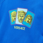 Versace Men's Greek Masks Crew Sweat in Blue