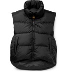 KAPITAL - Burger Keel Oversized Reversible Quilted Ripstop and Shell Down Gilet - Black