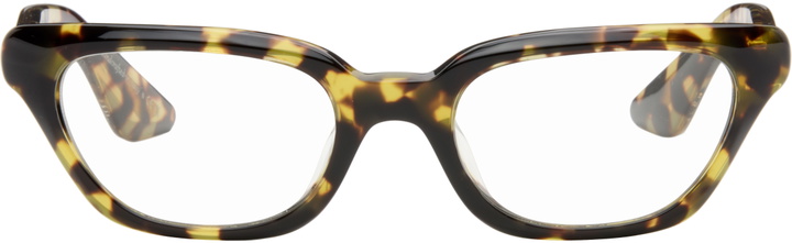 Photo: KHAITE Brown Oliver Peoples Edition 1983C Blue Light Glasses