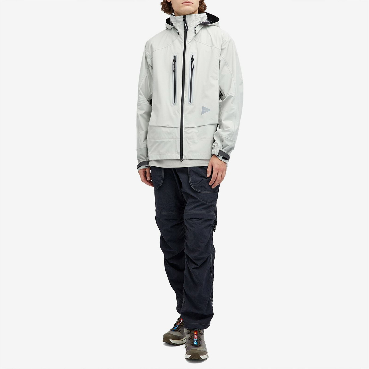 and wander Pertex Shield Rain Jacket in Light Grey and Wander and wander Pertex Shield Rain Jacket in Light Grey and Wander