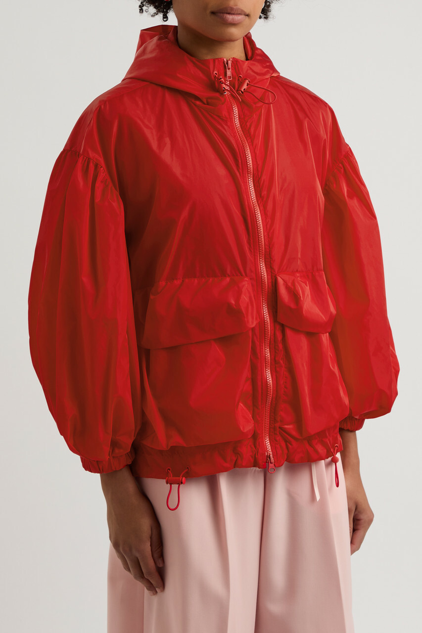 Simone Rocha Hooded Nylon Jacket Red Simone Rocha