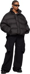 Entire Studios Black Quilted Down Jacket