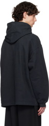 Acne Studios Black Printed Logo Hoodie