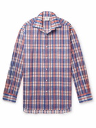 VETEMENTS - Barbes Checked Cotton-Poplin Shirt - Blue