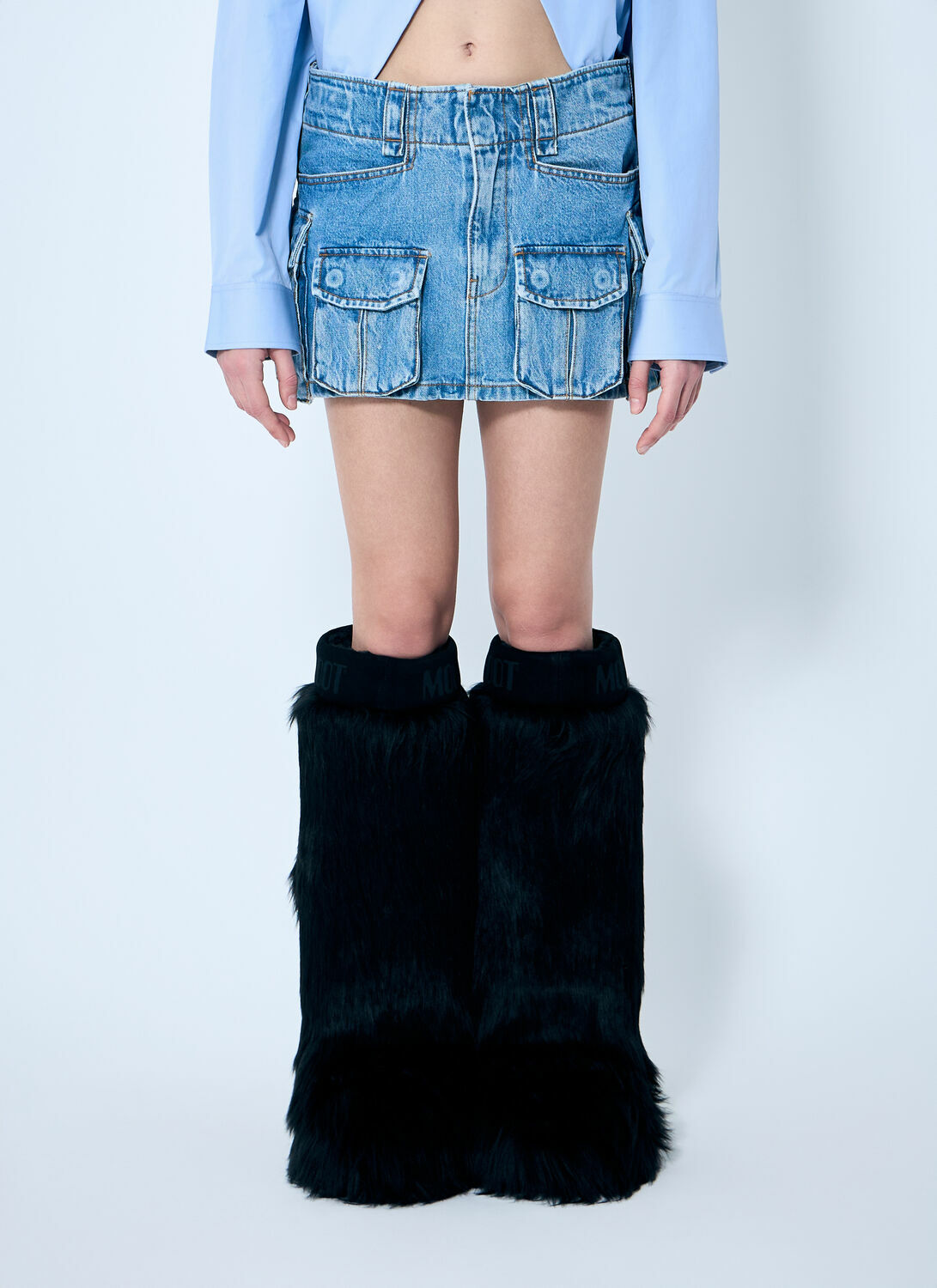 Alexander Wang Cargo Denim Mini Skirt
