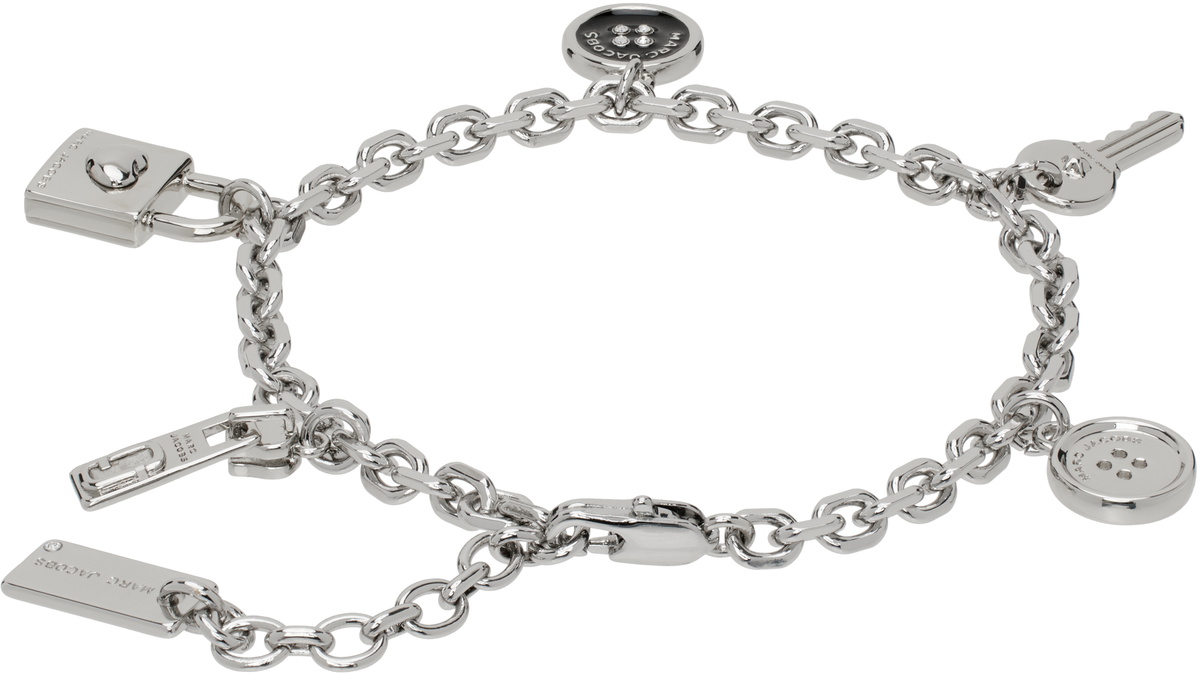 Marc Jacobs Silver Button Charm Bracelet Marc Jacobs